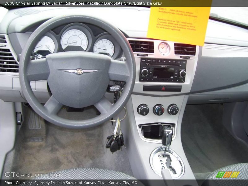 Silver Steel Metallic / Dark Slate Gray/Light Slate Gray 2008 Chrysler Sebring LX Sedan