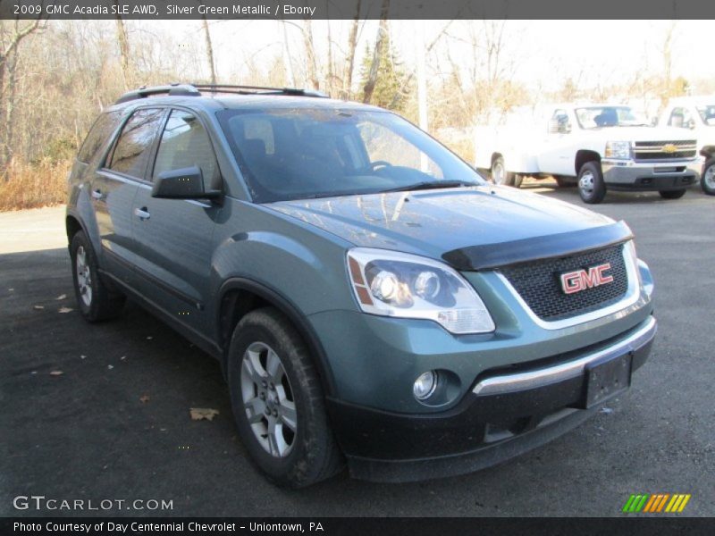 Silver Green Metallic / Ebony 2009 GMC Acadia SLE AWD