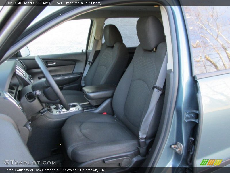 Silver Green Metallic / Ebony 2009 GMC Acadia SLE AWD