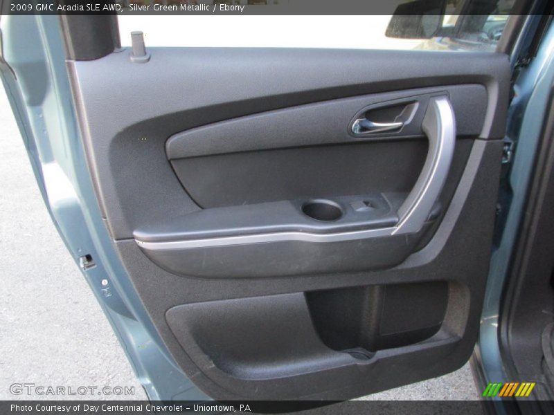 Silver Green Metallic / Ebony 2009 GMC Acadia SLE AWD