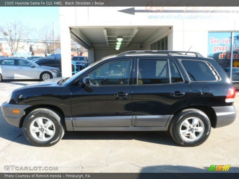 Black Obsidian / Beige 2005 Hyundai Santa Fe GLS 4WD