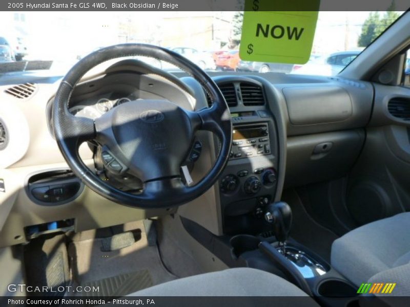 Black Obsidian / Beige 2005 Hyundai Santa Fe GLS 4WD