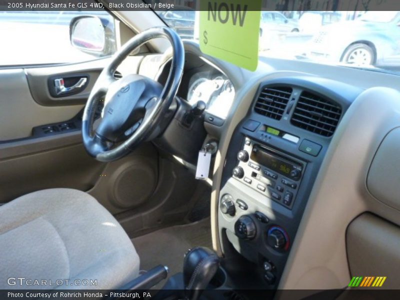 Black Obsidian / Beige 2005 Hyundai Santa Fe GLS 4WD