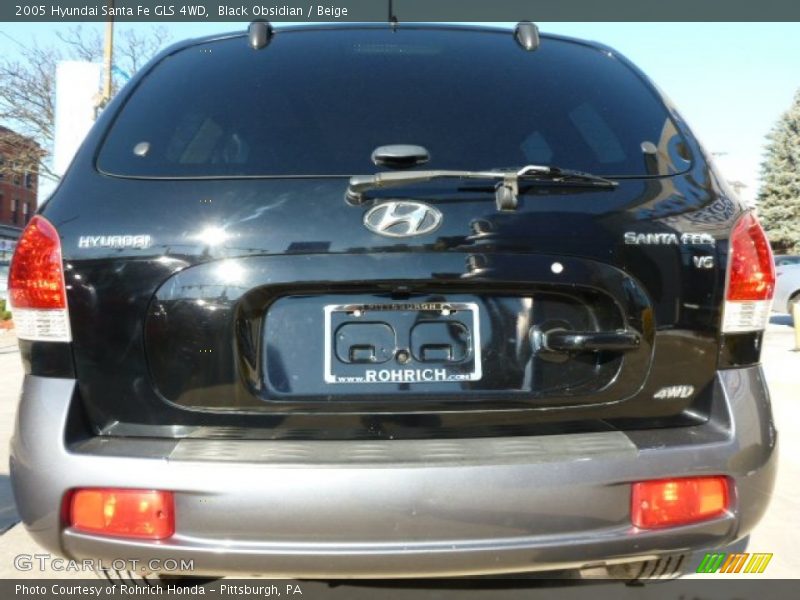 Black Obsidian / Beige 2005 Hyundai Santa Fe GLS 4WD