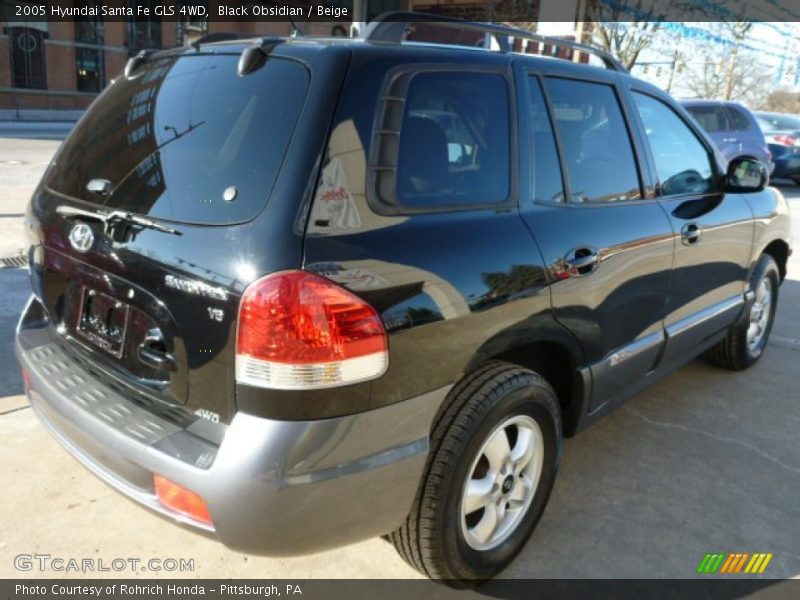 Black Obsidian / Beige 2005 Hyundai Santa Fe GLS 4WD