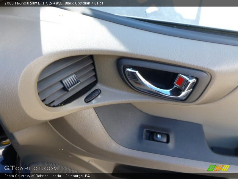 Black Obsidian / Beige 2005 Hyundai Santa Fe GLS 4WD