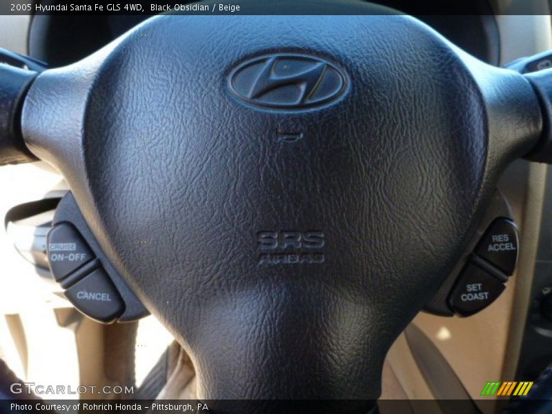 Black Obsidian / Beige 2005 Hyundai Santa Fe GLS 4WD