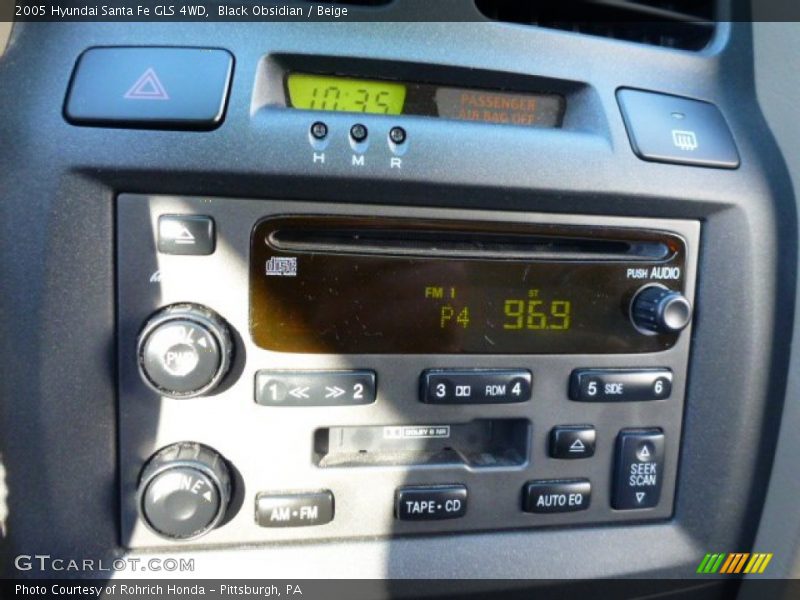 Black Obsidian / Beige 2005 Hyundai Santa Fe GLS 4WD