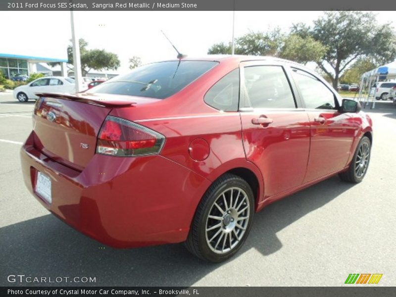 Sangria Red Metallic / Medium Stone 2011 Ford Focus SES Sedan