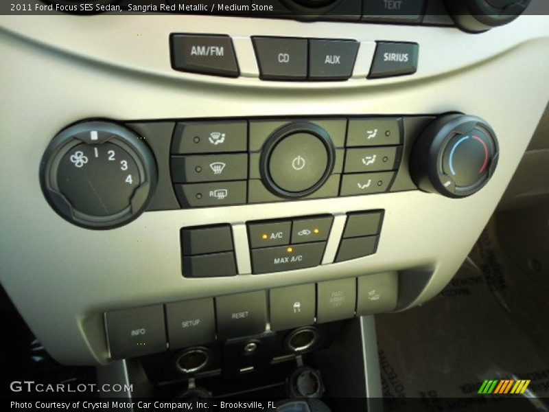 Sangria Red Metallic / Medium Stone 2011 Ford Focus SES Sedan