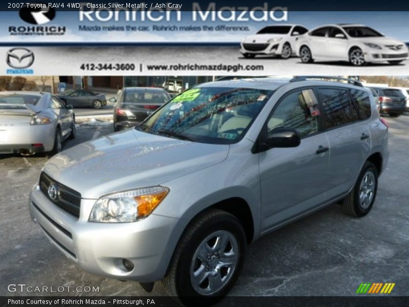 Classic Silver Metallic / Ash Gray 2007 Toyota RAV4 4WD