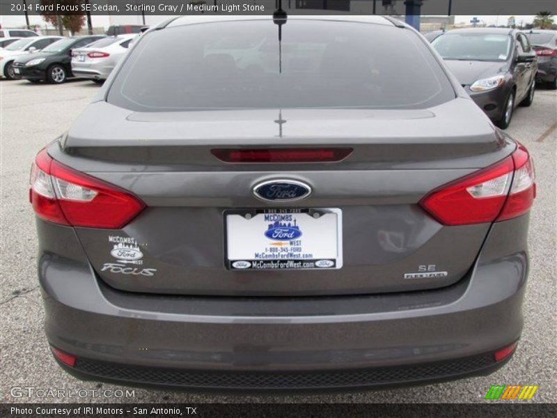 Sterling Gray / Medium Light Stone 2014 Ford Focus SE Sedan