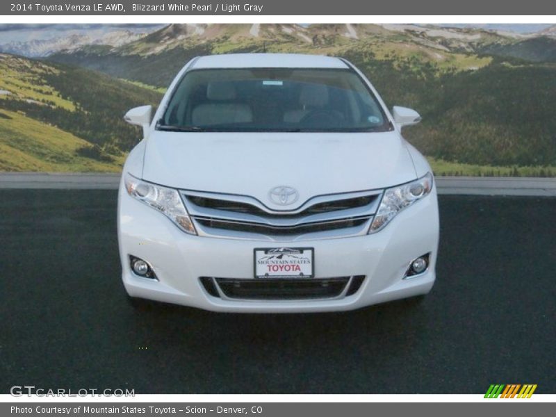 Blizzard White Pearl / Light Gray 2014 Toyota Venza LE AWD