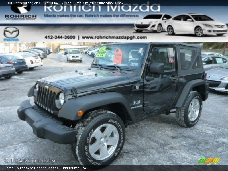 Black / Dark Slate Gray/Medium Slate Gray 2008 Jeep Wrangler X 4x4