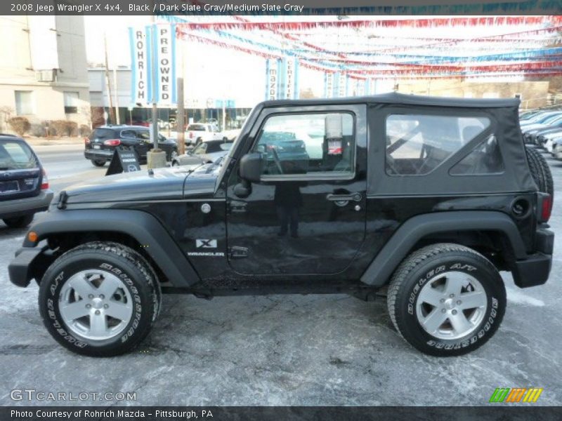 Black / Dark Slate Gray/Medium Slate Gray 2008 Jeep Wrangler X 4x4