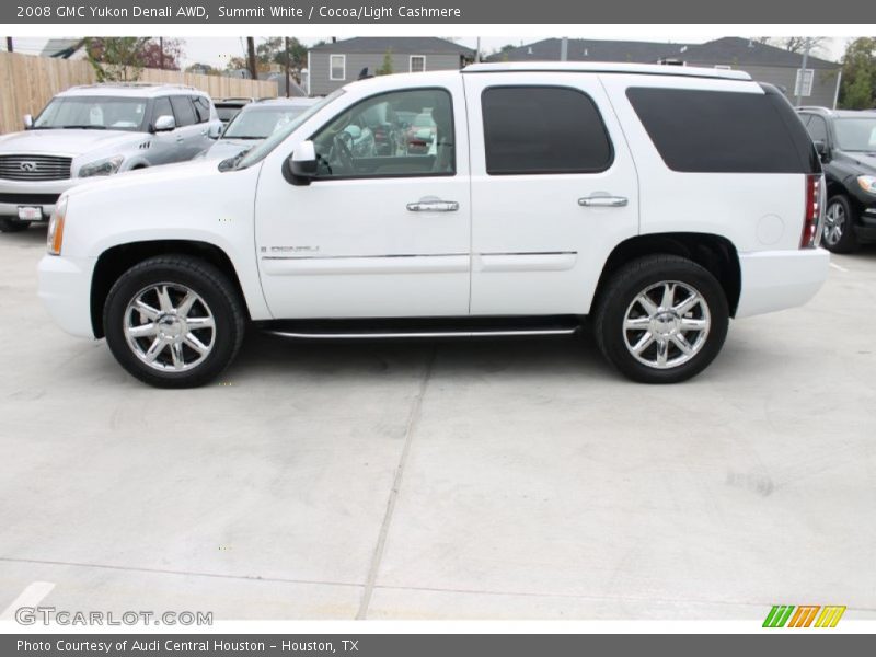Summit White / Cocoa/Light Cashmere 2008 GMC Yukon Denali AWD