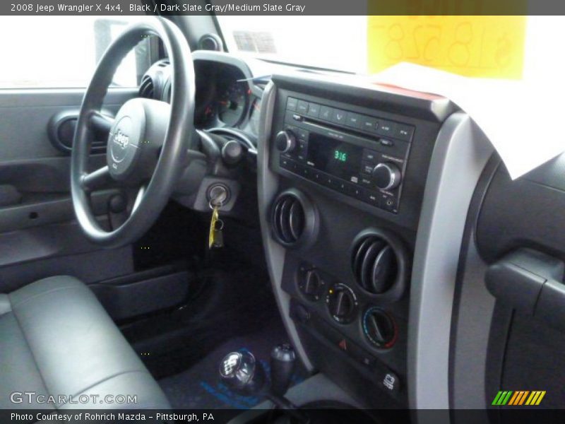 Black / Dark Slate Gray/Medium Slate Gray 2008 Jeep Wrangler X 4x4