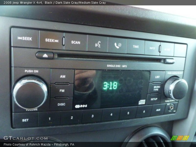 Black / Dark Slate Gray/Medium Slate Gray 2008 Jeep Wrangler X 4x4