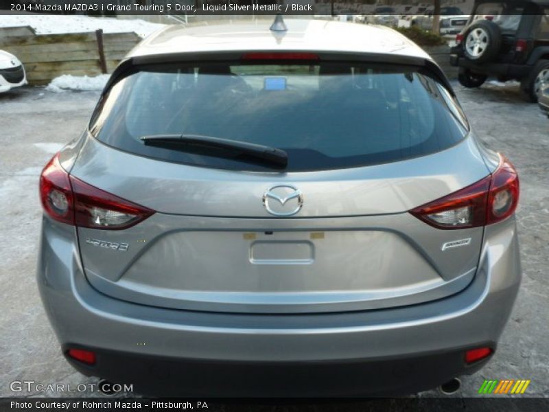 Liquid Silver Metallic / Black 2014 Mazda MAZDA3 i Grand Touring 5 Door