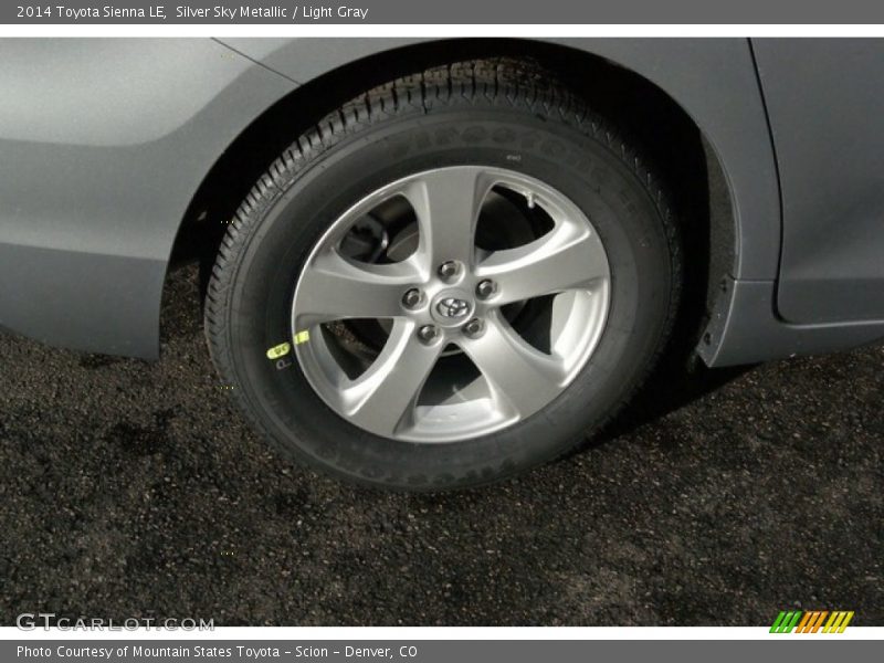 Silver Sky Metallic / Light Gray 2014 Toyota Sienna LE