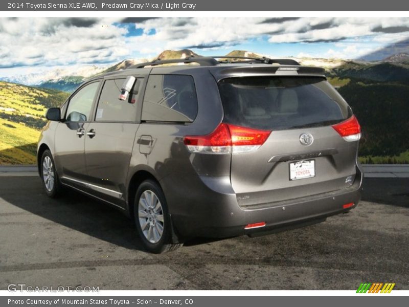 Predawn Gray Mica / Light Gray 2014 Toyota Sienna XLE AWD
