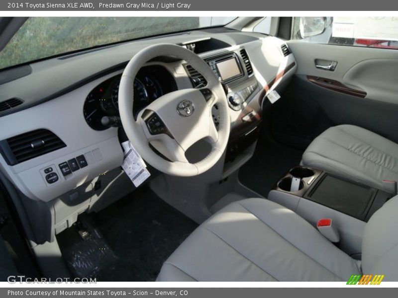 Predawn Gray Mica / Light Gray 2014 Toyota Sienna XLE AWD