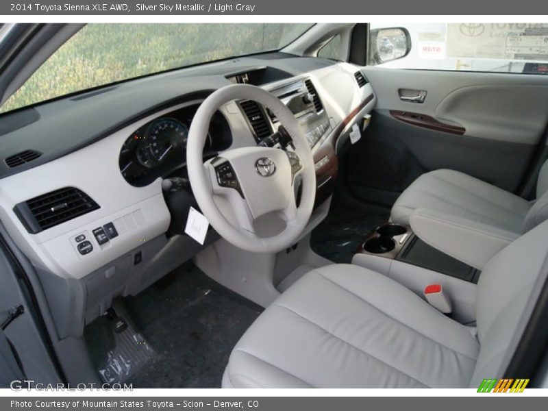 Silver Sky Metallic / Light Gray 2014 Toyota Sienna XLE AWD
