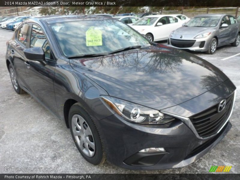 Meteor Gray Mica / Black 2014 Mazda MAZDA3 i Sport 5 Door