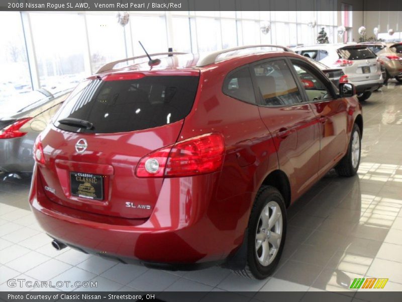 Venom Red Pearl / Black/Red 2008 Nissan Rogue SL AWD