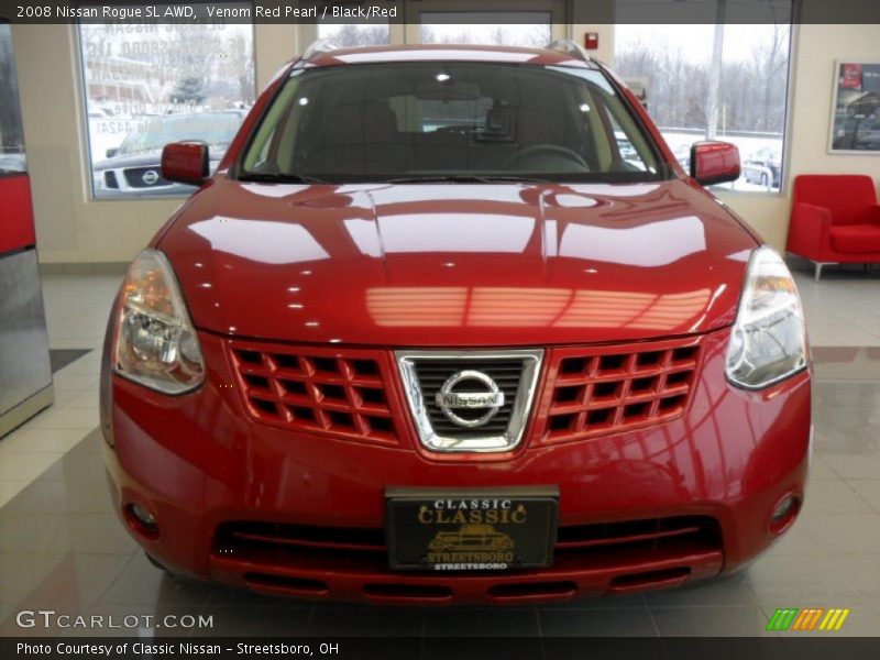 Venom Red Pearl / Black/Red 2008 Nissan Rogue SL AWD