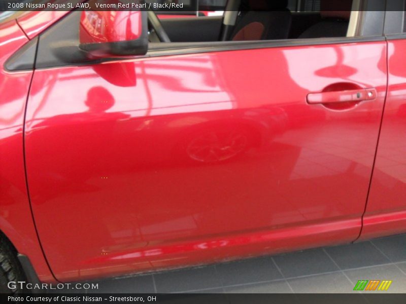 Venom Red Pearl / Black/Red 2008 Nissan Rogue SL AWD
