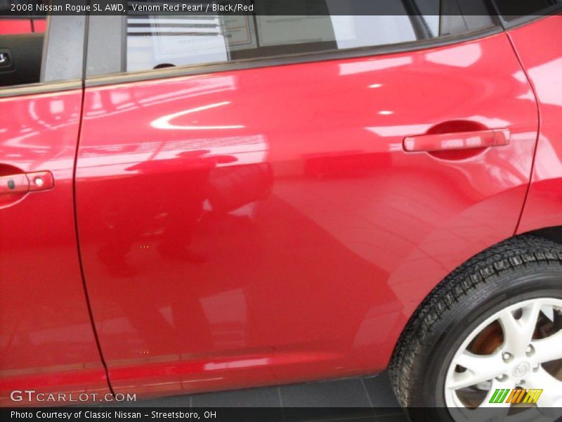 Venom Red Pearl / Black/Red 2008 Nissan Rogue SL AWD