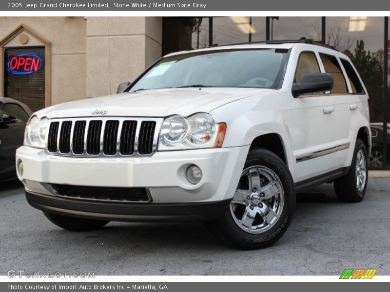 Stone White / Medium Slate Gray 2005 Jeep Grand Cherokee Limited