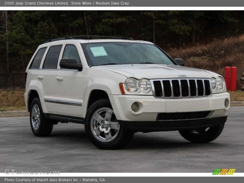 Stone White / Medium Slate Gray 2005 Jeep Grand Cherokee Limited