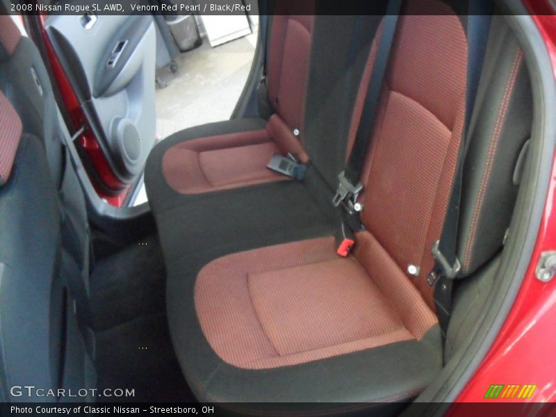 Venom Red Pearl / Black/Red 2008 Nissan Rogue SL AWD
