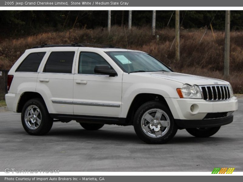 Stone White / Medium Slate Gray 2005 Jeep Grand Cherokee Limited