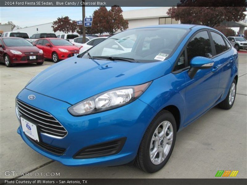 Blue Candy / Charcoal Black 2014 Ford Fiesta SE Sedan