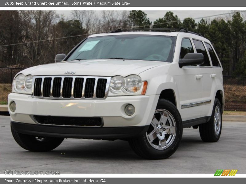 Stone White / Medium Slate Gray 2005 Jeep Grand Cherokee Limited