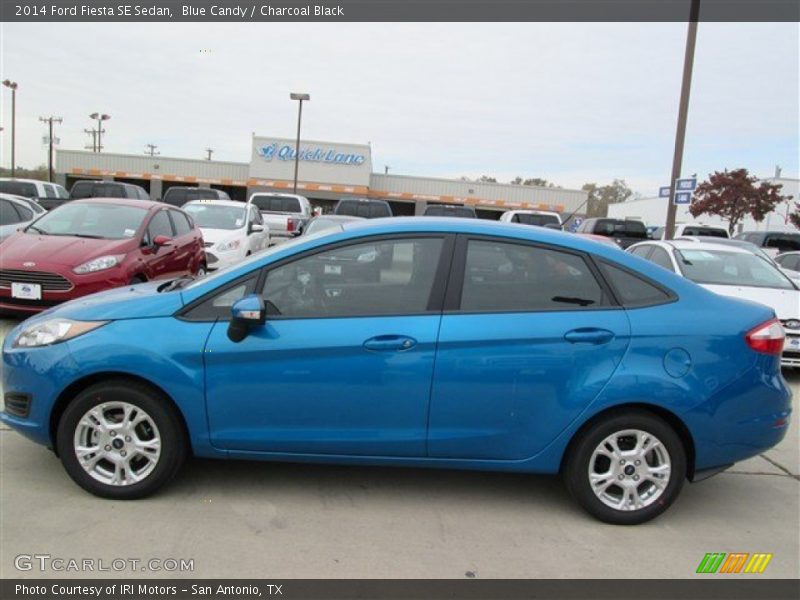 Blue Candy / Charcoal Black 2014 Ford Fiesta SE Sedan