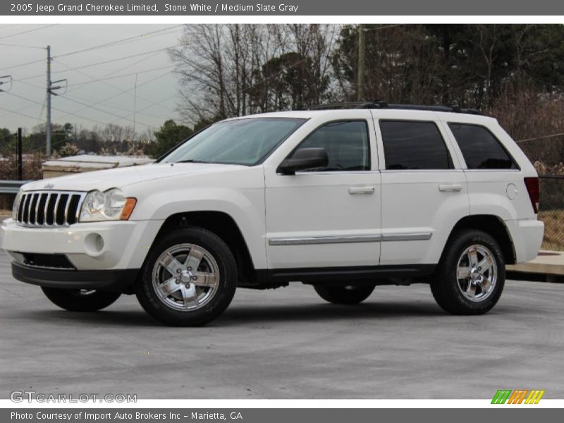 Stone White / Medium Slate Gray 2005 Jeep Grand Cherokee Limited