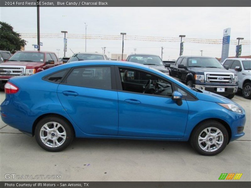 Blue Candy / Charcoal Black 2014 Ford Fiesta SE Sedan