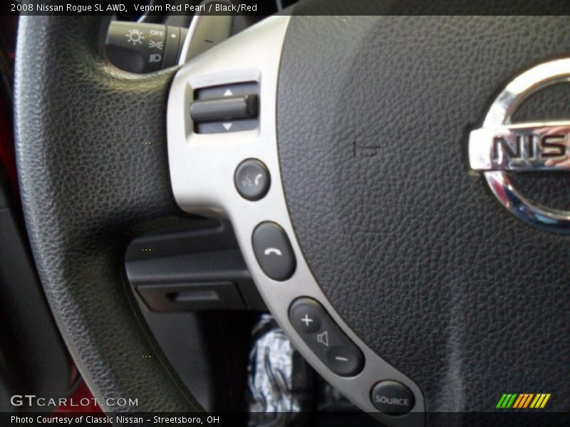 Venom Red Pearl / Black/Red 2008 Nissan Rogue SL AWD