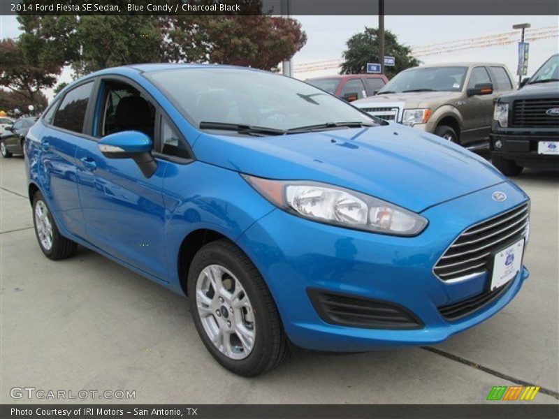 Blue Candy / Charcoal Black 2014 Ford Fiesta SE Sedan