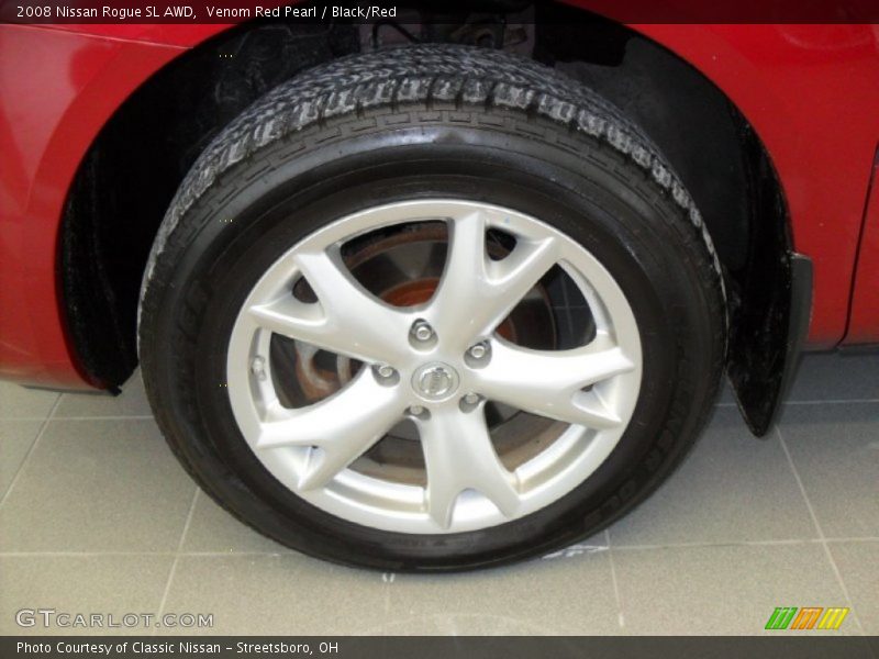 Venom Red Pearl / Black/Red 2008 Nissan Rogue SL AWD