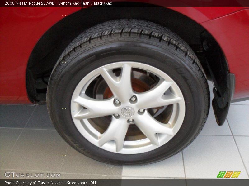 Venom Red Pearl / Black/Red 2008 Nissan Rogue SL AWD