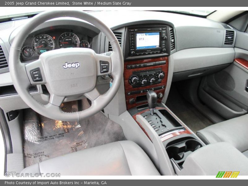 Stone White / Medium Slate Gray 2005 Jeep Grand Cherokee Limited