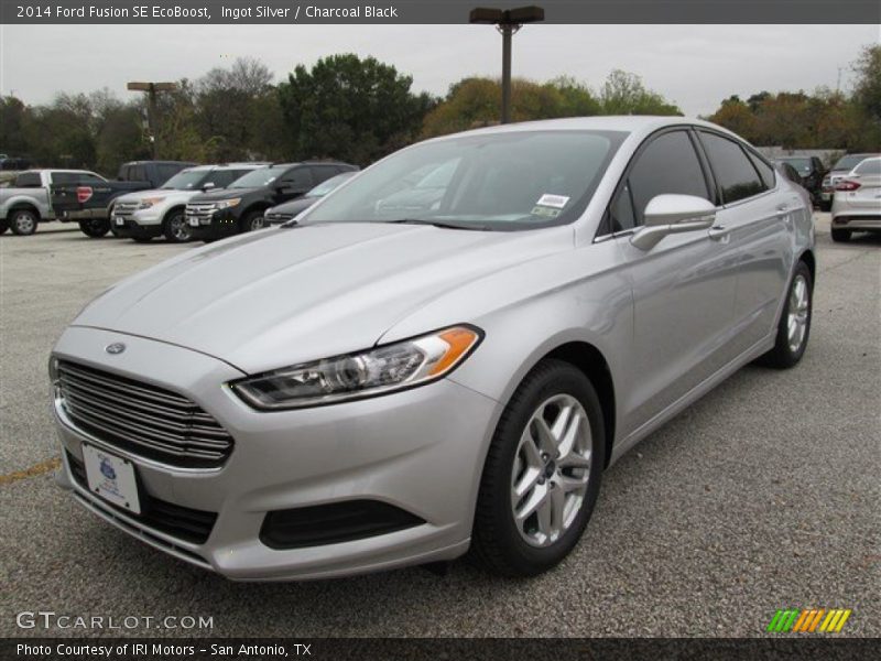 Ingot Silver / Charcoal Black 2014 Ford Fusion SE EcoBoost