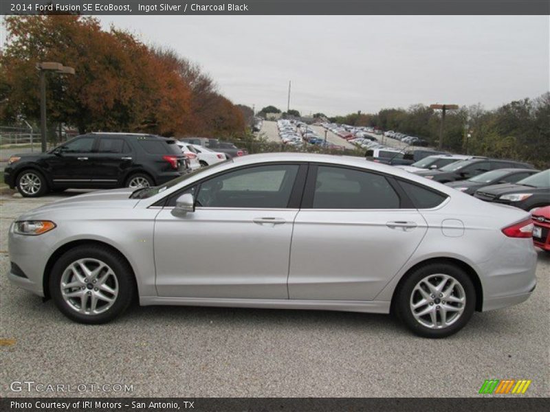 Ingot Silver / Charcoal Black 2014 Ford Fusion SE EcoBoost