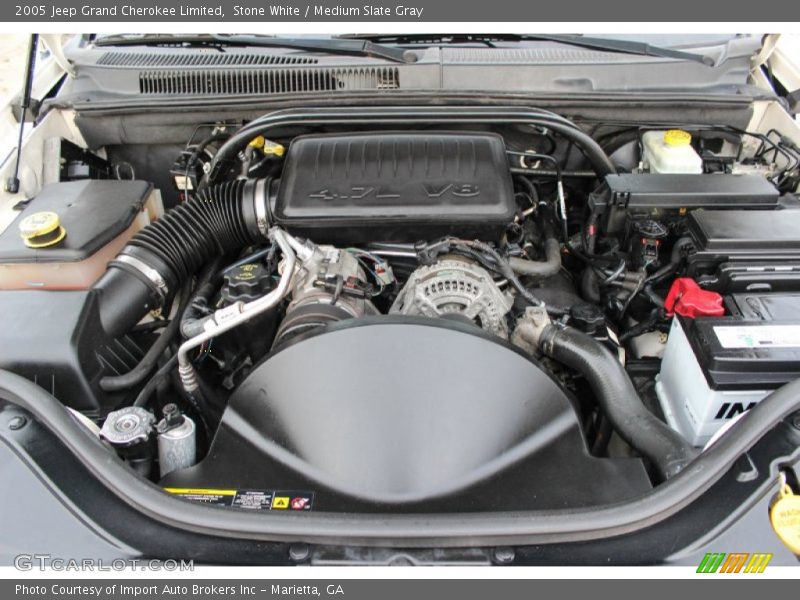 Stone White / Medium Slate Gray 2005 Jeep Grand Cherokee Limited