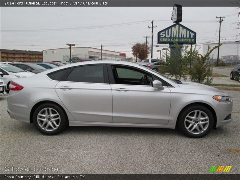 Ingot Silver / Charcoal Black 2014 Ford Fusion SE EcoBoost